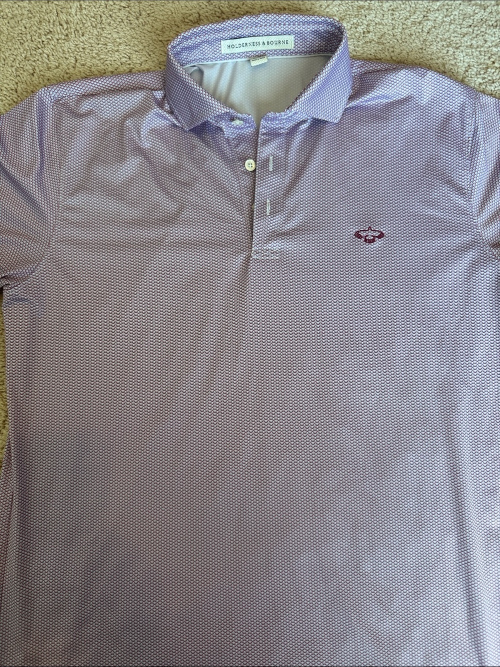 Holderness & Bourne Men's Lavender Micro-Geo Polo